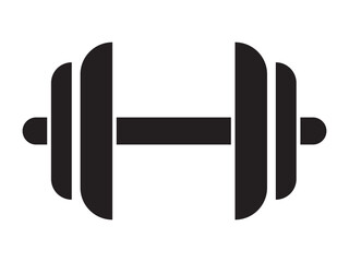 Obraz premium dumbbell vector icon, dumbbells weight training equipment flat vector icon, exercise workout in gym fitness