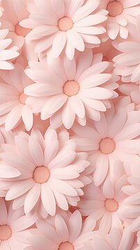 Background of pastel pink gerbera flowers