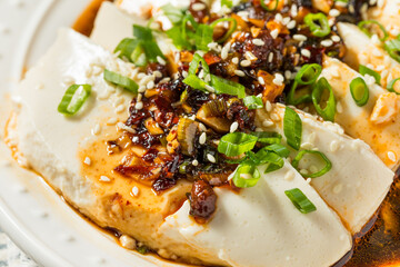 Asian Spicy Silken Tofu with Chili Sauce