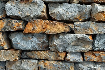 A close up view of a stone wall, high quality, high resolution