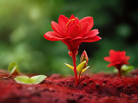 Natural environment red rog Flower looking Background image. more_animal_0_upscayl_4x_realesrgan-x4fast