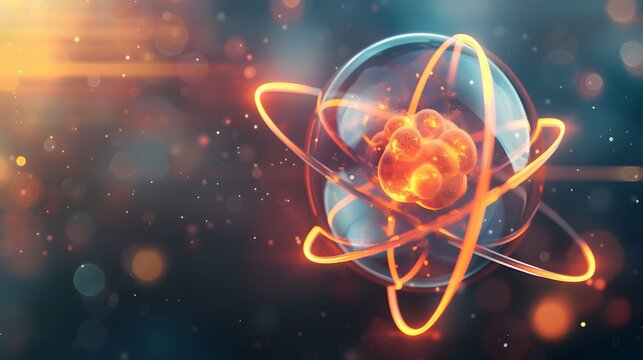 representation of a rubidium atom showcasing its electron and use in atomic clocks photocells and