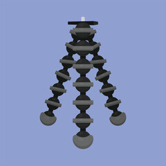 Gorilla Tripod Vector Illustration Icon. gorilla tripod vlogging vector Icon illustration. tripod icon