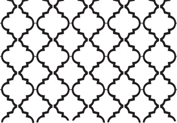 Simple Pattern Seamless black on white background 