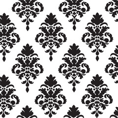 Simple Pattern Seamless black on white background 