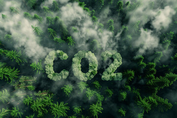 Fototapeta premium Co2 and water droplet hanging from the edge of a green leaf