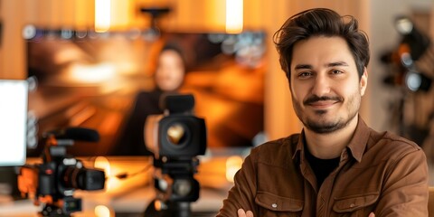 Success story of a tech YouTubers innovative journey to the top. Concept Technology, YouTube, Success Story, Innovation, Journey