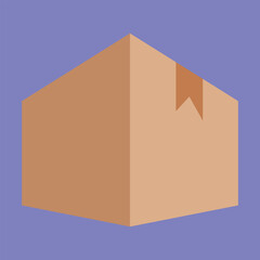 Cardboard Box Vector Illustration. Cardboard Box Package Vector. Carton delivery packaging