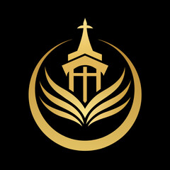 golden church icon logo