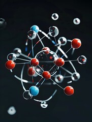 Chlorine Atom Structure and Chemical Properties Illustrated in 3D Visualization