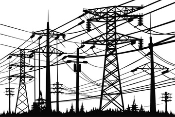 Electricity transformer silhouette.