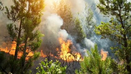 burning forest, problem of forest fires