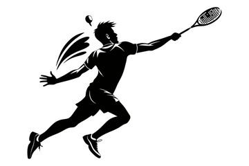 Sports silhouette design solid black color with white background