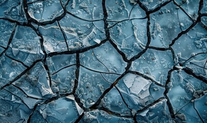 Cracked ice sheet texture background