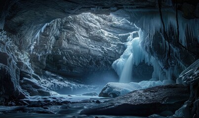 Frozen grotto background