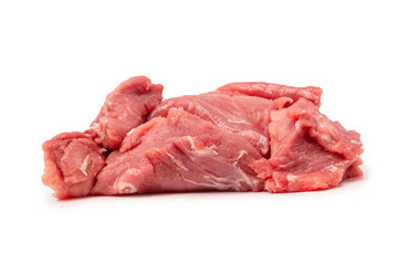 Raw pork tenderloin isolated on a white background.  Fresh meat.