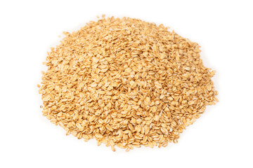 Oat-flakes isolated on a white background.