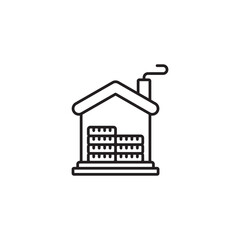 Home icon design with white background stock illustration