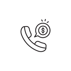 Calling icon design with white background stock illustration