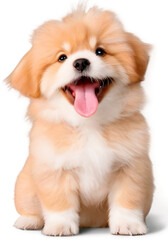 Obraz premium happy fluffy skin coat dog.