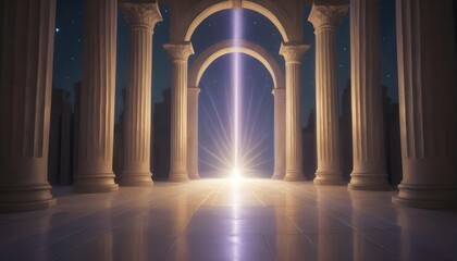 A shimmering gateway framed by pillars of light upscaled_3