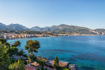 The city of Menton on the French Riviera
