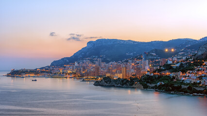 The Principality of Monaco on the French Riviera