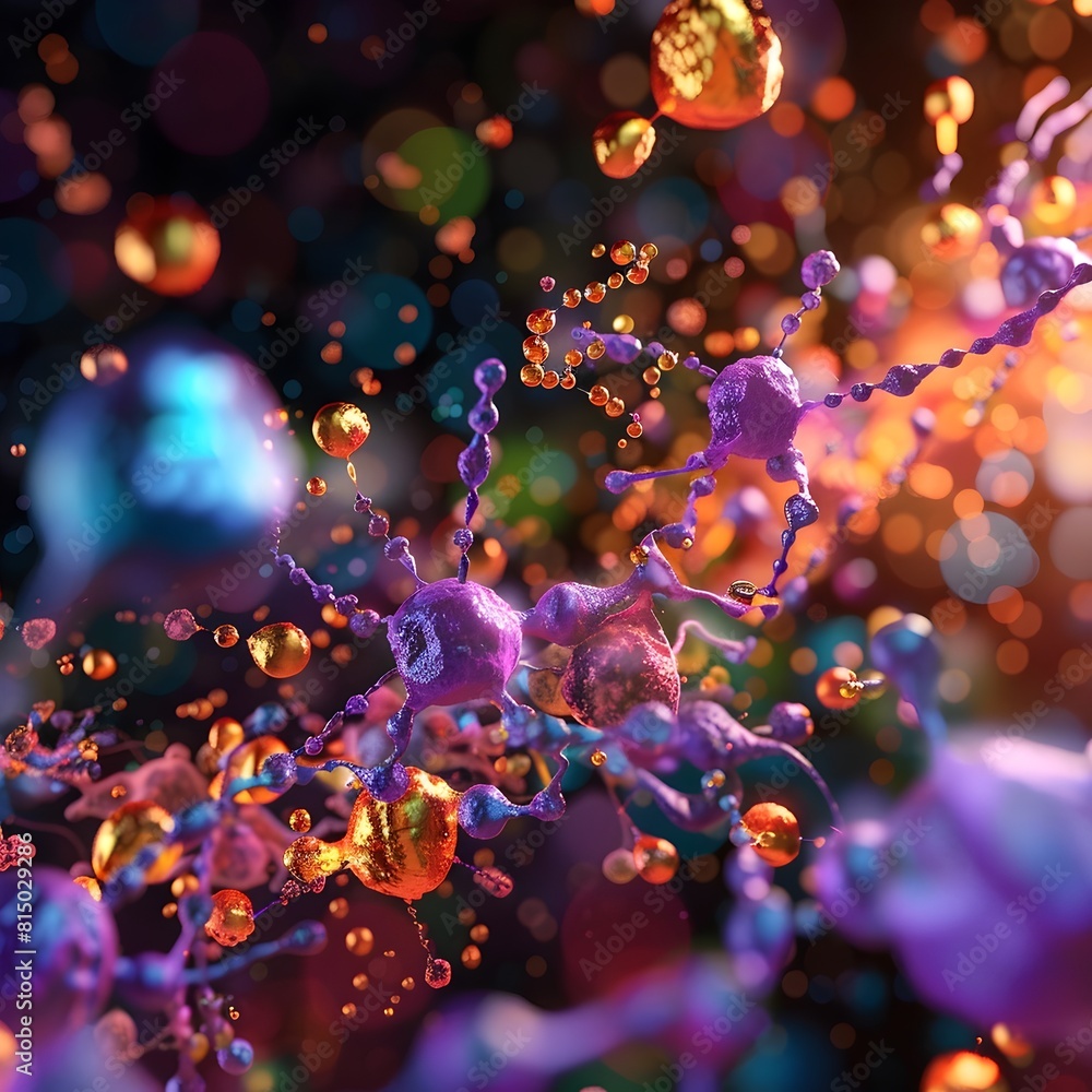 Poster captivating visualization of the molecular dynamics of atp synthesis in living cells