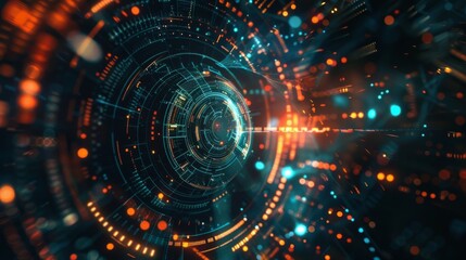 Obraz premium Dynamic Futuristic Background With Circular Motion