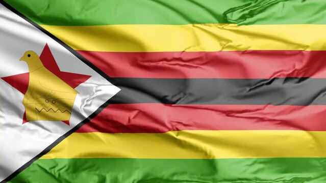 waving flag of zimbabwe