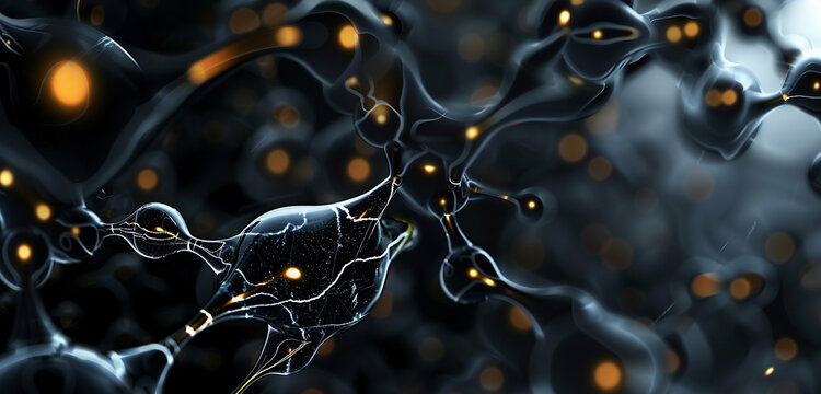 Onyx abstract structure for dynamic medical seminar promotions, emphasizing science.