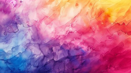 Fototapeta premium Colorful Watercolor Painting on White Background