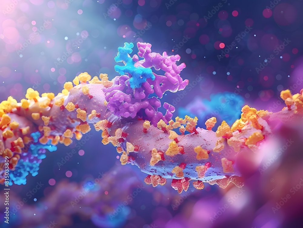 Aufkleber captivating 3d rendering of a molecular transporter protein structure showcasing neurotransmitter