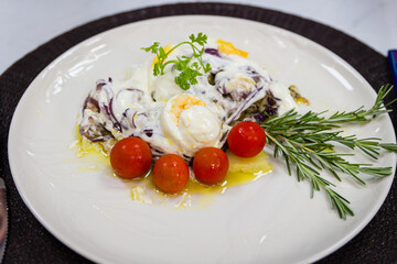 fish gratin with olive oil