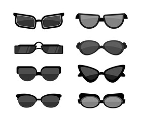 Fashion sunglasses accessory. Trendy plastic frame shades. Fashion Glasses
