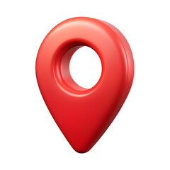 3D red location marker icon