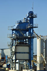 Industrial blue seafood factory
