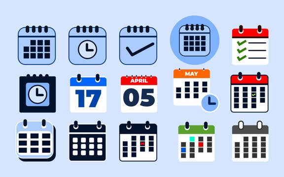 calendar icons set. Calander icons vector illustration.