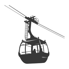 Silhouette Aerial tramway black color only