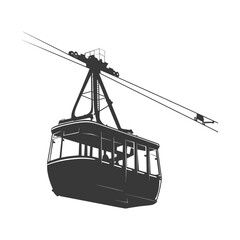 Silhouette Aerial tramway black color only