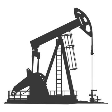 Silhouette pumpjack black color only