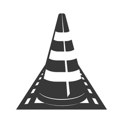 Silhouette rubber cone road divider black color only