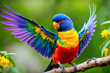 beautiful colorful macaw