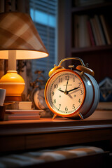 Alarm clock on the bedside