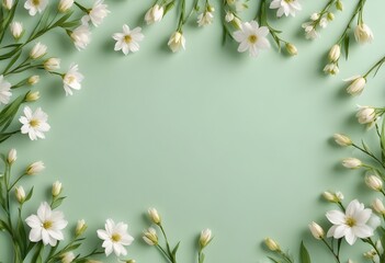 Hello Spring, beautiful flower background for social media and template