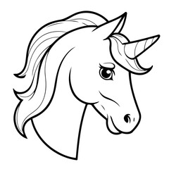 Cute vector illustration Horse for kids colouring worksheet