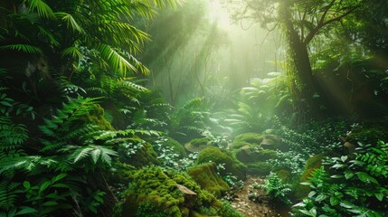 Obraz premium Natural Green Plant Forest Landscape