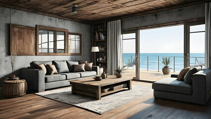 Real Estate Living Room Interior 