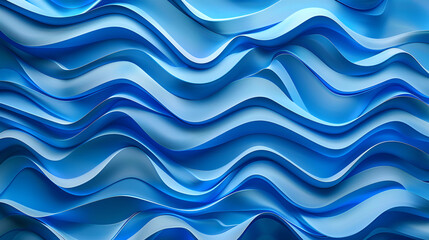 Blue abstract wavy background ,a blue background with a wavy pattern ,abstract blue white paper cut wavy fluid background illustration
