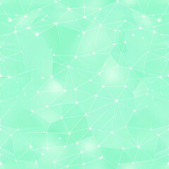 Seamless Abstract Polygonal Space Background with Connecting Dots and Lines